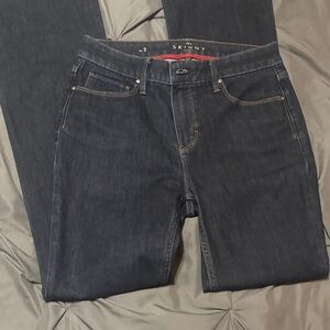 White House Black Market Dark Blue Flare Jeans